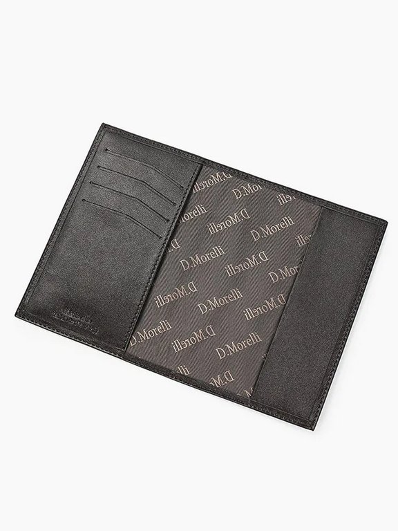 Обложка для паспорта D.Morelli "Brown" с отделениями для карт, нат. кожа