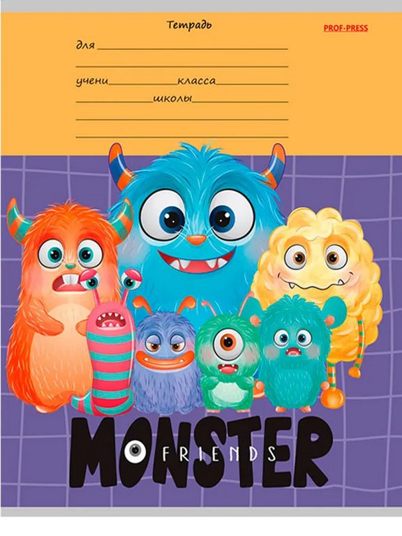 Тетрадь 12 лист лин. косая А5 "МИКС"