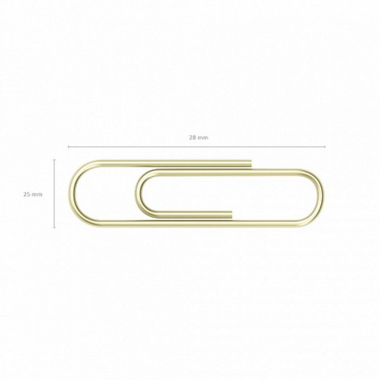 Скрепки 28 мм 200 шт/уп омедненные Erich Krause, в пластиковом боксе