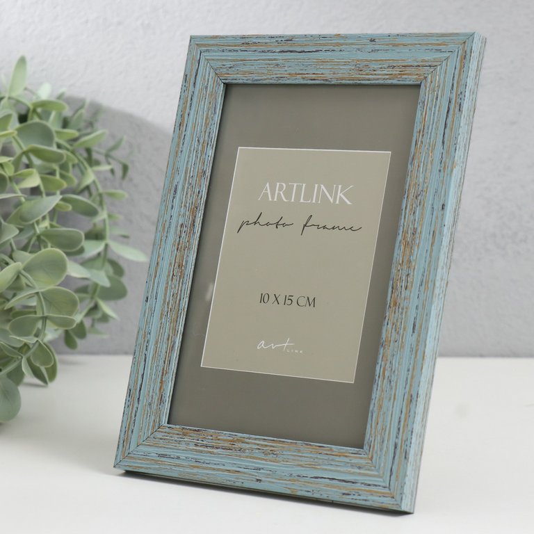 Рамка для фотографий 10*15 см пластик "Celeste" цв. бирюзовый