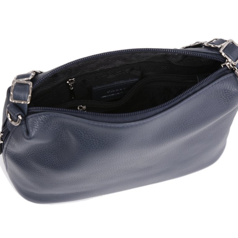 Сумка женская Palio 25х18х10 см, нат. кожа, темно-синий