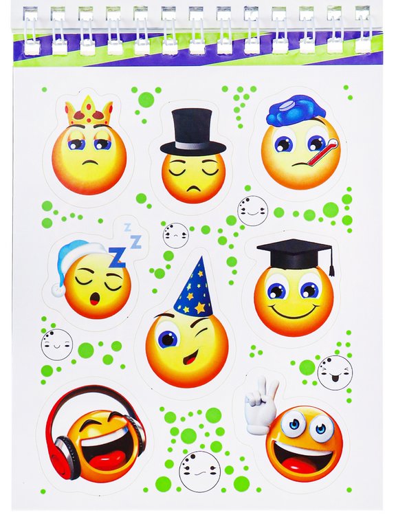 Набор наклеек 150 шт "Мои смайлики" 16л., А6, MILAND