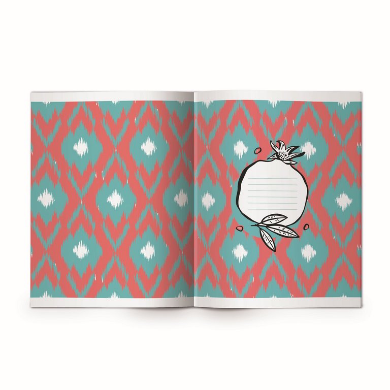 Тетрадь 48 лист кл. А5 на скрепке LOREX "ORIENTAL POMEGRANATE" двойная обложка soft touch