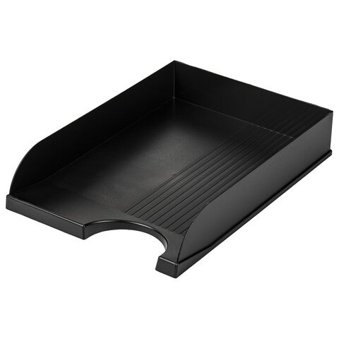 Лоток горизонтальный BRAUBERG Standard черный