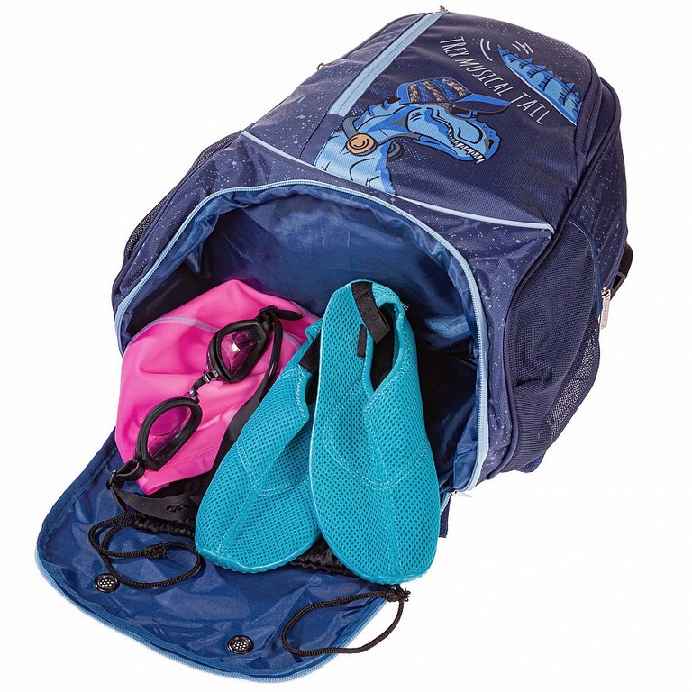 Рюкзак школьный для мальчика Hatber STREET "Мой друг Дино" (отделение для обуви, USB) 42*29*12см