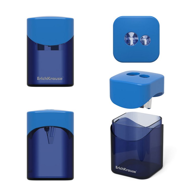 Точилка с контейнером два отверстия ErichKrause Wave