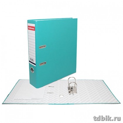 Папка-регистратор А4 70мм ErichKrause-Стандарт. метал. окантовка, бирюзовый