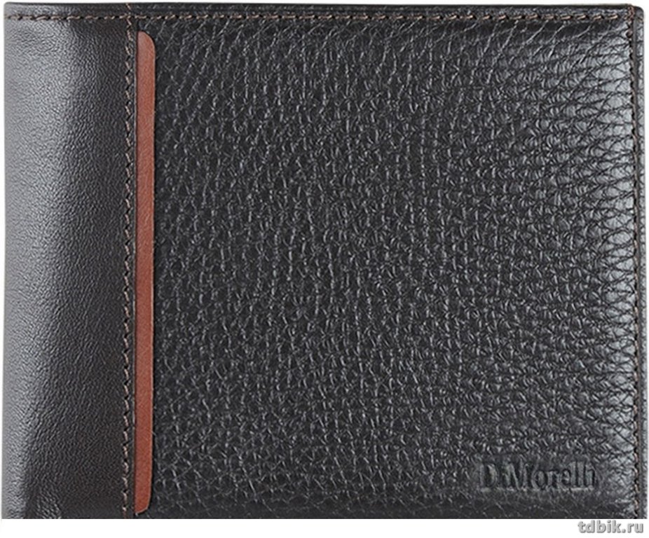 Портмоне D.Morelli мужское "БРУНО" нат.кожа, цвет коричневый