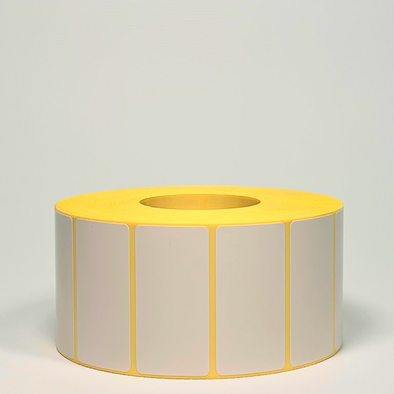 Этикетки 50*25 мм термотрансферные (5000 шт.) ПОЛУГЛЯНЕЦ (вт.76мм)