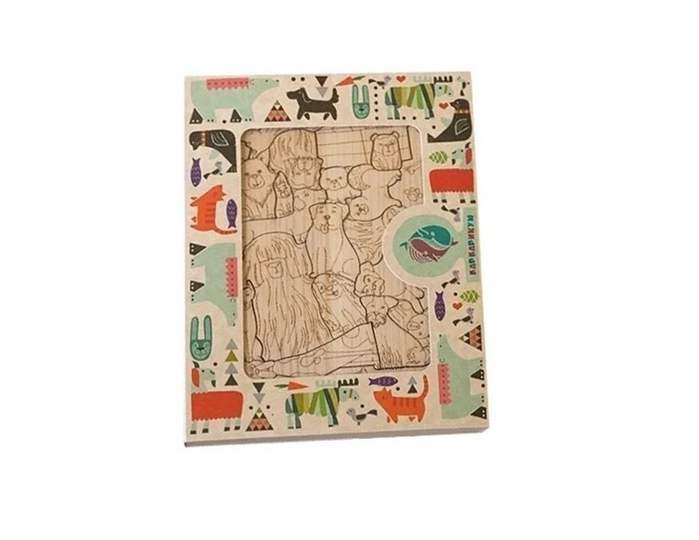 Пазлы деревянные (кедр) "Верный друг" А5   БАРБАРИКУМ