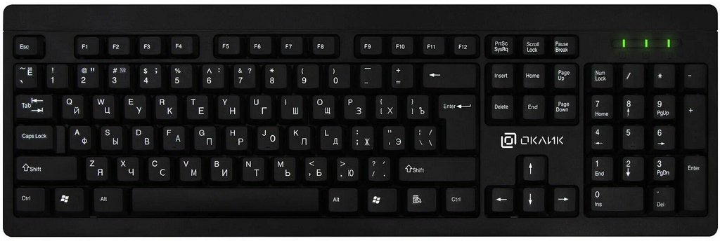 Клавиатура беспроводная OKLICK 95KW черная