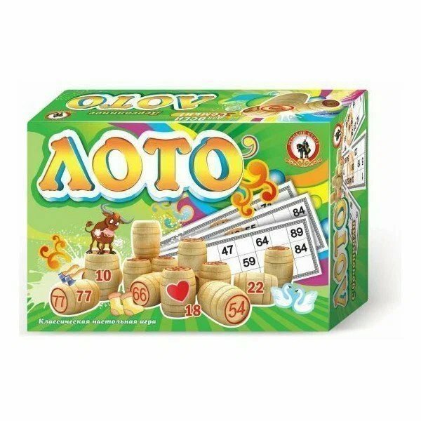 Игра настольная Лото деревянное Русский стиль