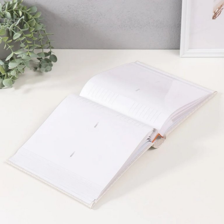 Фотоальбом 200 фото 10*15см "green canvas. Делюкс" 22*22 см обложка картон, ПП карман, с окном