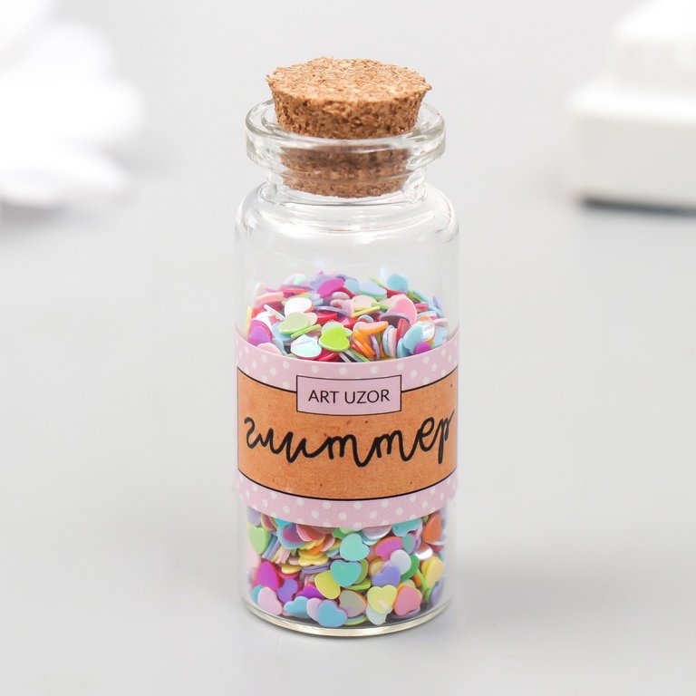 Декор из пластика "Баночка с сердечками" ART UZOR ассорти