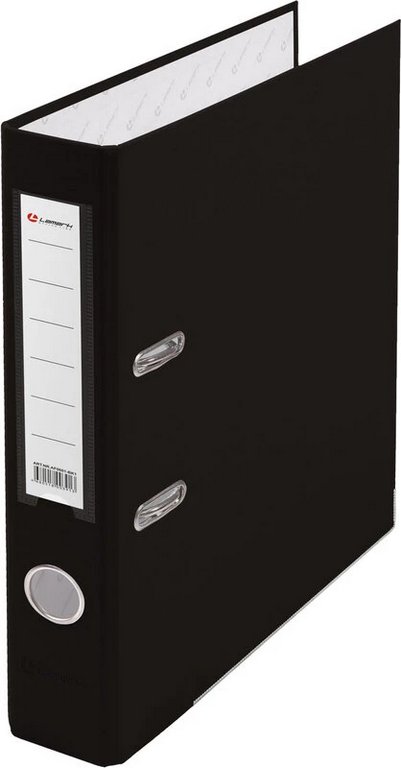 Папка-регистратор А4 50мм Lamark пл. карман на торце, метал. окантовка черная