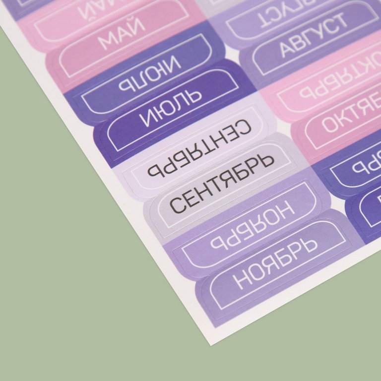 Наклейки-разделители "Месяца" 9*18 см