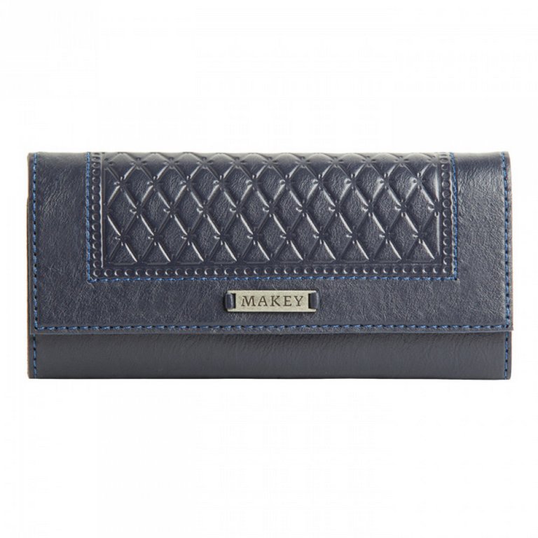 Футляр для ключей Макей  6,5*13,5 см, нат. кожа, цв. синий