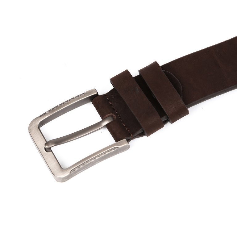Ремень FABRETTI мужской, натуральная кожа, размер 125, коричневый