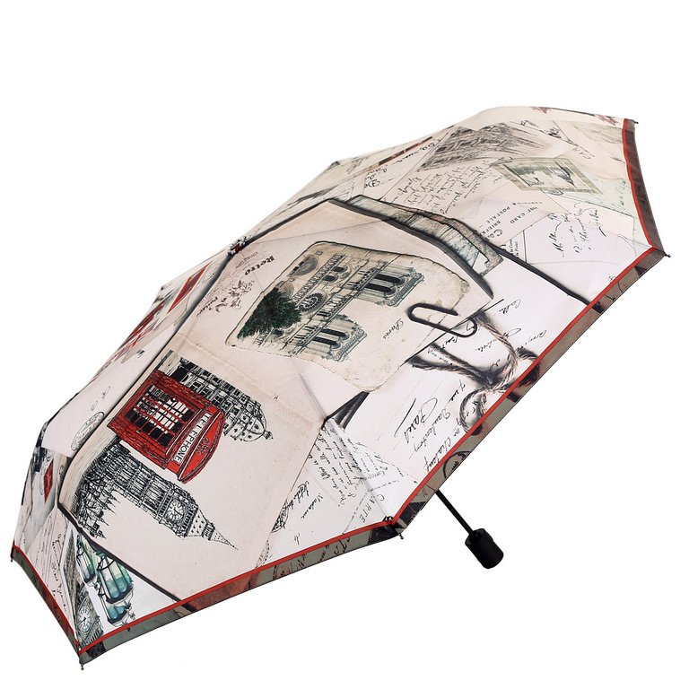 Зонт женский автомат Fabretti, 3 сложения, эпонж