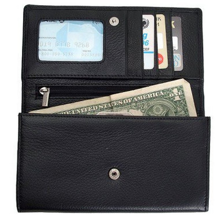 Портмоне Dr.Koffer 17*9см, нат. кожа, черный