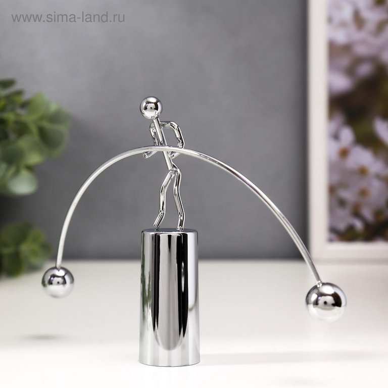 Маятник "Штангист" 11х18х2,7 см (металл)