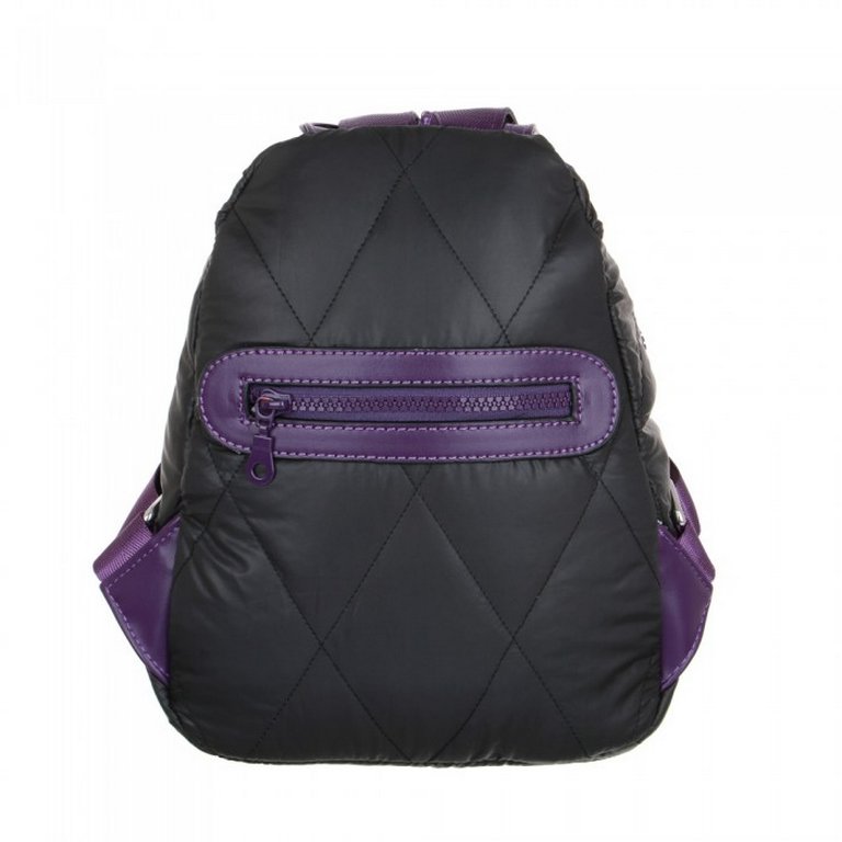 Рюкзак молодежный женский 26*21*12 см "Сиреневое настроение" нейлон, иск. кожа