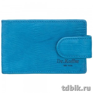 Визитница Dr.Koffer 11*7см на 48 визиток, голубой