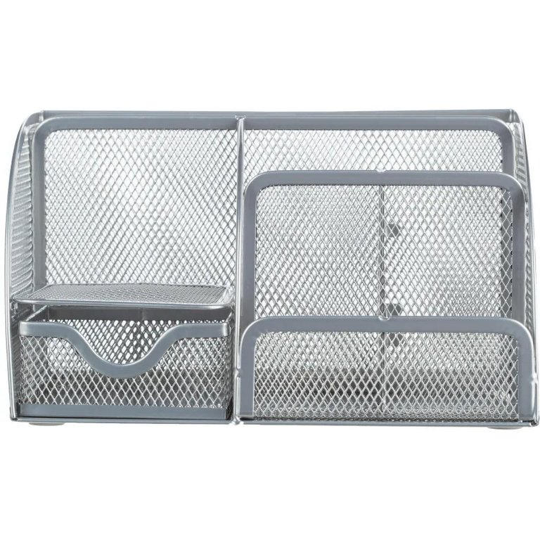 Подставка наст д/канц. принадлеж. металл, Attache 13*22*14 см 7 отд. серая