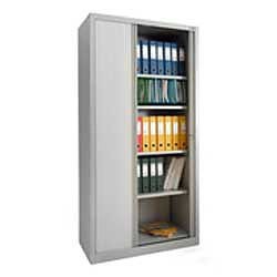 Шкаф архивный метал. однодверный (тип дверей-жалюзи) (1985*458*1000мм) 4 полки, замок