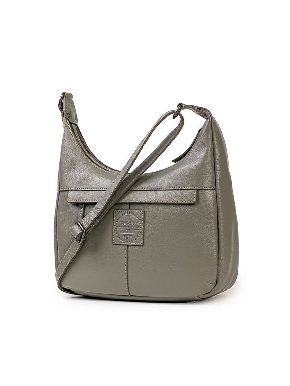 Сумка женская Dr.Koffer 28х21х9см см, нат.кожа серая