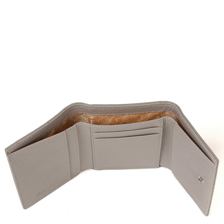 Портмоне FABRETTI женское, нат. кожа, 11*8,5*2 см, серый