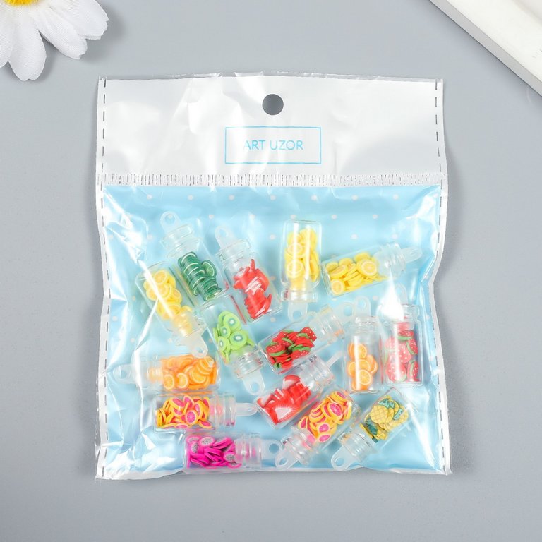 Декор из пластика "Баночка с фруктами" ART UZOR ассорти