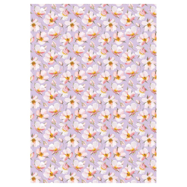 Бумага упаковочная 70*100см  в рулоне (ассорти) "Bouquet" MESHU