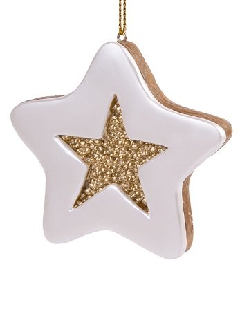 Украшение елочное из полирезины "Пряник-Звезда с Бусинками" 7х7х1,3см