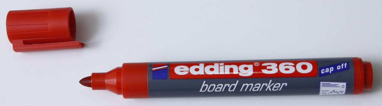 Маркер для доски Edding 3мм красный круглый (заправляемый)