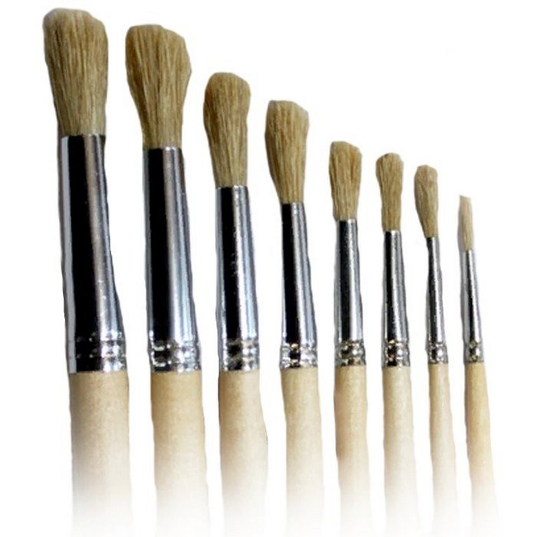 Кисть Щетина № 9 круглая оформительская ГРААЛЬ