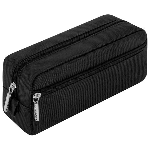 Пенал  универсальный  BRAUBERG "Basic" 19х9х4 см (полиэстер), ассорти