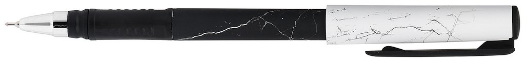 Ручка шариковая с рис. масляная LOREX "B&W MARBLE Double Soft" синяя 0,7мм (линия 0,35мм) игольч.