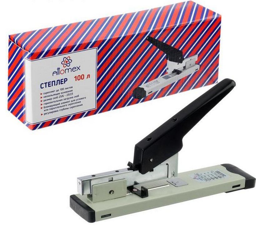 Степлер мощный 23/6, 23/13 до 100л Attomex серый