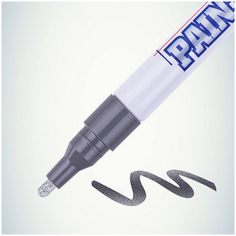 Маркер-краска лаковый  2мм MunHwa "Slim" серебро (нитро-основа, мет.корпус)