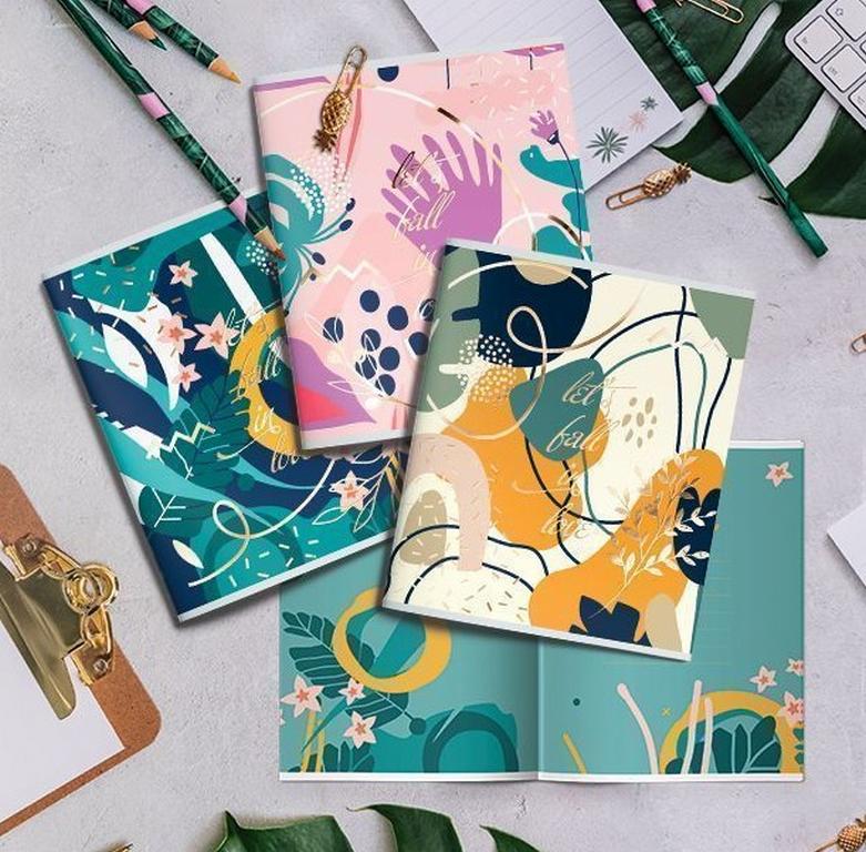 Тетрадь 48 лист кл. А5 на скрепке LOREX "SHINE LIKE A FLOWER" soft touch, двойная обложка