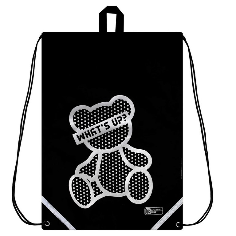 Сумка для обуви для девочки 48*36 см Феникс+ "Серебряный мишка"