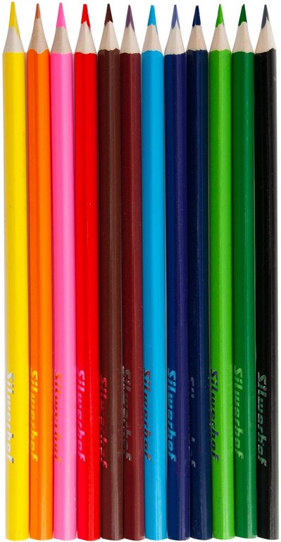 Набор карандашей  12 цв. трехгранные Silwerhof "Веселые друзья"