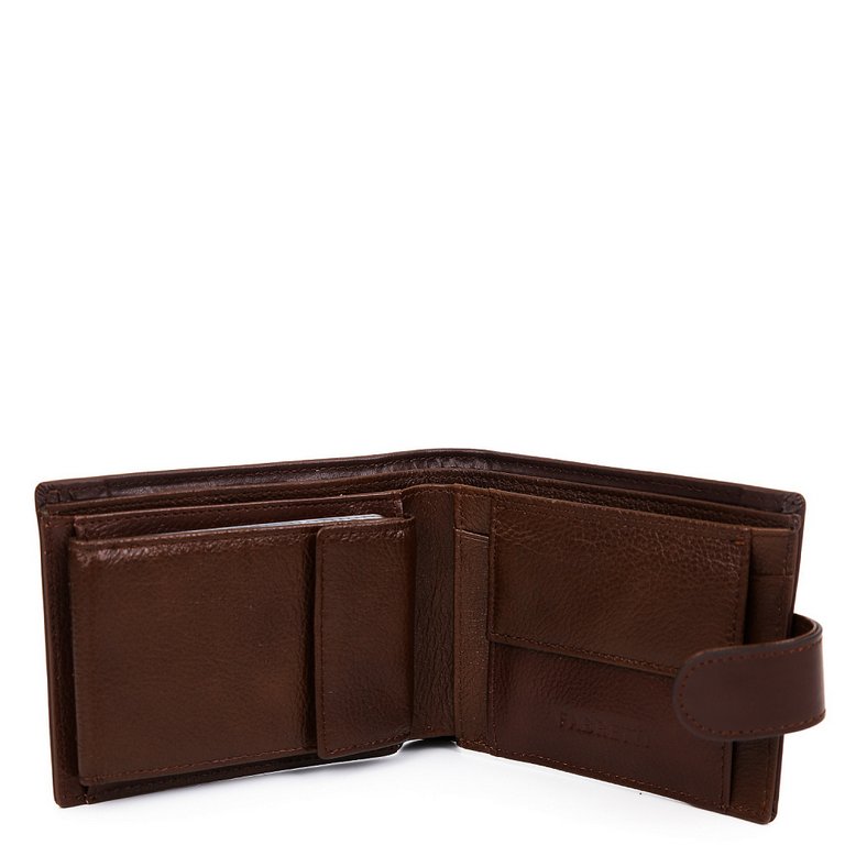 Портмоне FABRETTI мужское, нат.кожа, 13*9*3,5см, коричневый