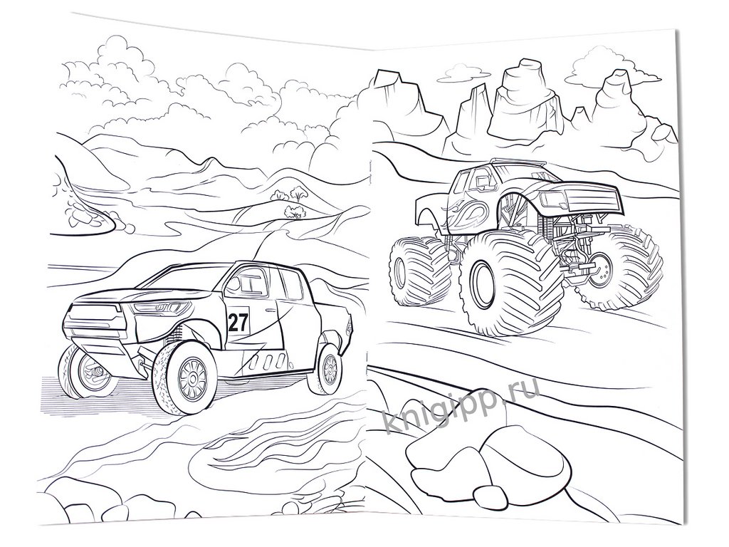 Раскраска А4 " Гонки" 6л ПРОФ-пресс