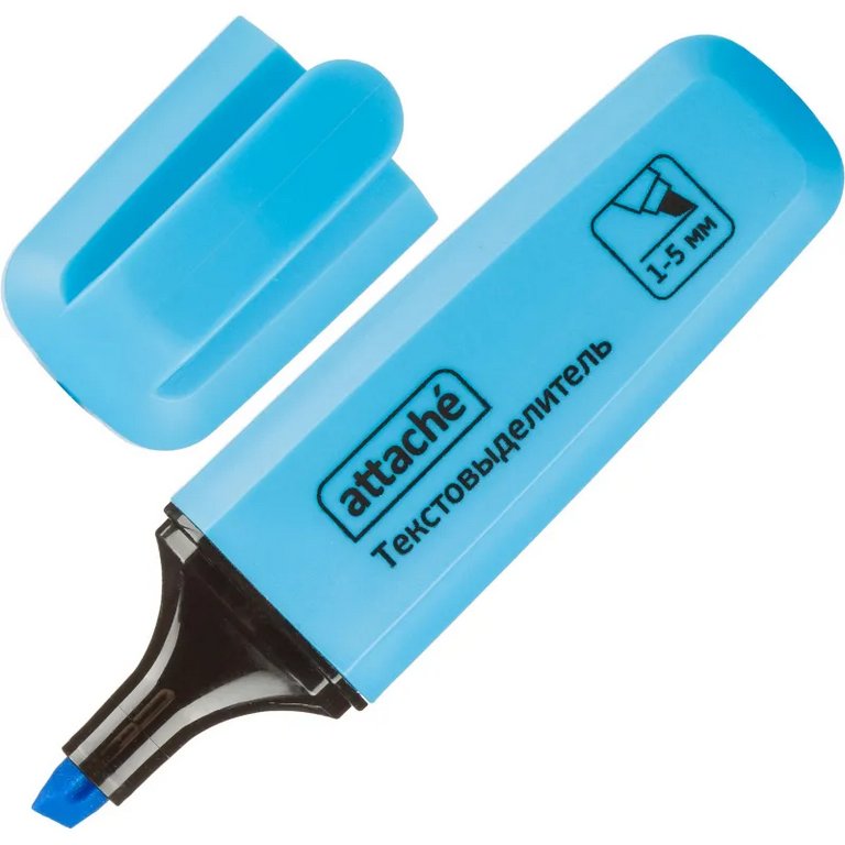 Текст-маркер Attache голубой, 1-5мм