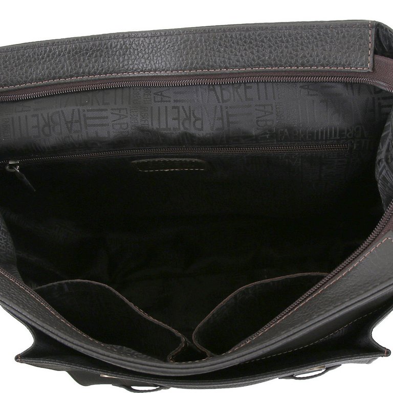 Рюкзак мужской FABRETTI 28*41*11, нат. кожа, коричневый