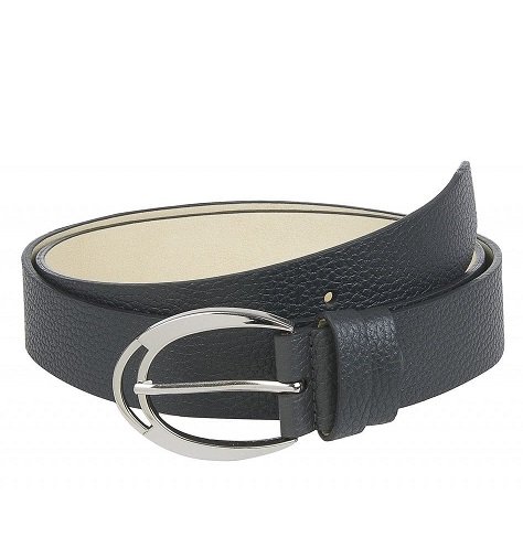 Ремень Alliance нат. кожа,  ширина 35мм, смок