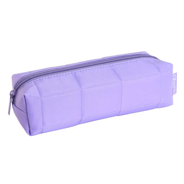 Пенал  для девочки Феникс + "Сиреневый стеганный" 19,5*5,5*6,5 см полиэстер