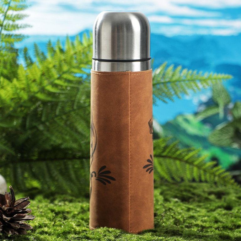 Набор туристический "Охота - занятие храбрых" (термос 500мл, 2 кружки по 170 мл)